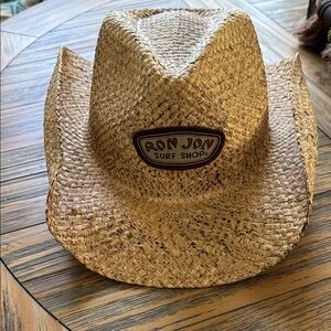 Ron Jon Tan Straw Hat with Logo